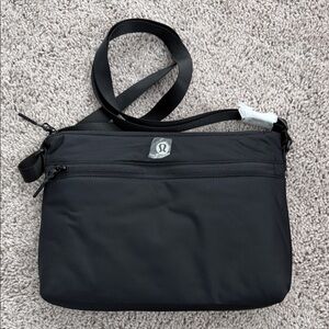 lululemon athletica Black Nylon Crossbody Bag